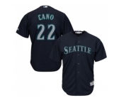 Men Seattle Mariners #22 Robinson Cano Navy Blue New Cool Base Stitched MLB Jersey