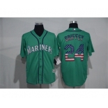 Men Seattle Mariners #24 Ken Griffey Green USA Flag Fashion MLB Jersey