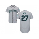 Men Seattle Mariners #27 Ryon Healy Grey Flexbase Authentic Collection Stitched MLB Jersey