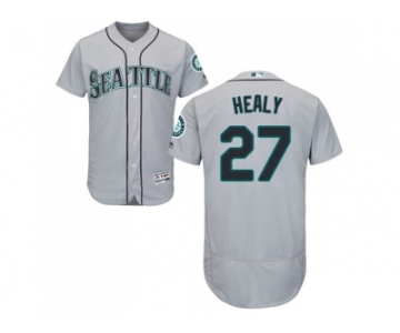 Men Seattle Mariners #27 Ryon Healy Grey Flexbase Authentic Collection Stitched MLB Jersey