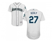 Men Seattle Mariners #27 Ryon Healy White Flexbase Authentic Collection Stitched MLB Jersey