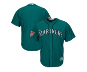 Men Seattle Mariners Customized Majestic Aqua 2018 Spring Training Cool Base Team Jersey