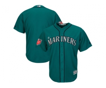 Men Seattle Mariners Customized Majestic Aqua 2018 Spring Training Cool Base Team Jersey