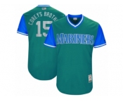 Men's 2017 Little League World Series Mariners #15 Kyle Seager Coreys Brother Aqua Jersey