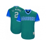 Men's 2017 Little League World Series Mariners #2 Jean Segura El Mambo Aqua Jersey