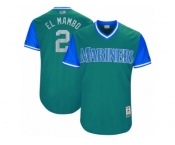 Men's 2017 Little League World Series Mariners #2 Jean Segura El Mambo Aqua Jersey