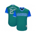 Men's 2017 Little League World Series Mariners #23 Nelson Cruz Boomstick Aqua Jersey