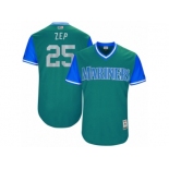 Men's 2017 Little League World Series Mariners #25 Marc Rzepczynski Zep Aqua Jersey