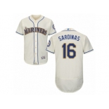 Men's Majestic Seattle Mariners #16 Luis Sardinas Cream Flexbase Authentic Collection MLB Jersey