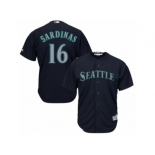 Men's Majestic Seattle Mariners #16 Luis Sardinas Replica Navy Blue Alternate 2 Cool Base MLB Jersey