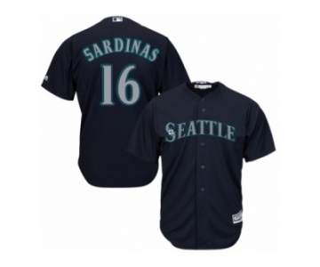 Men's Majestic Seattle Mariners #16 Luis Sardinas Replica Navy Blue Alternate 2 Cool Base MLB Jersey