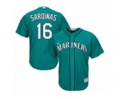 Men's Majestic Seattle Mariners #16 Luis Sardinas Replica Teal Green Alternate Cool Base MLB Jersey