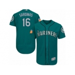 Men's Majestic Seattle Mariners #16 Luis Sardinas Teal Green Flexbase Authentic Collection MLB Jersey