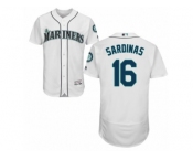 Men's Majestic Seattle Mariners #16 Luis Sardinas White Flexbase Authentic Collection MLB Jersey