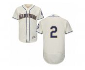 Men's Majestic Seattle Mariners #2 Jean Segura Cream Flexbase Authentic Collection MLB Jersey