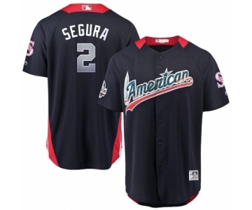 Men's Majestic Seattle Mariners #2 Jean Segura Game Navy Blue American League 2018 MLB All-Star MLB Jersey