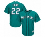 Men's Majestic Seattle Mariners #22 Robinson Cano Authentic Teal Green Alternate Cool Base MLB Jersey