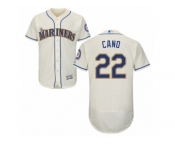 Men's Majestic Seattle Mariners #22 Robinson Cano Cream Flexbase Authentic Collection MLB Jersey