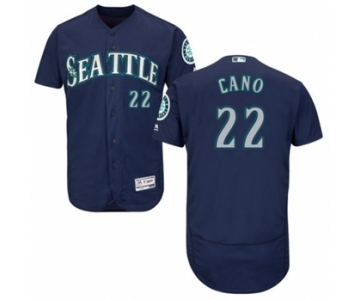 Men's Majestic Seattle Mariners #22 Robinson Cano Navy Blue Flexbase Authentic Collection MLB Jersey