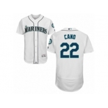 Men's Majestic Seattle Mariners #22 Robinson Cano White Flexbase Authentic Collection MLB Jersey