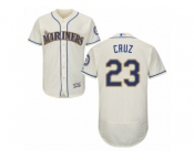 Men's Majestic Seattle Mariners #23 Nelson Cruz Cream Flexbase Authentic Collection MLB Jersey