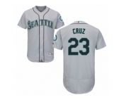 Men's Majestic Seattle Mariners #23 Nelson Cruz Grey Flexbase Authentic Collection MLB Jersey