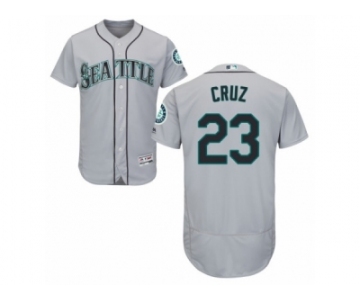 Men's Majestic Seattle Mariners #23 Nelson Cruz Grey Flexbase Authentic Collection MLB Jersey