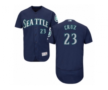 Men's Majestic Seattle Mariners #23 Nelson Cruz Navy Blue Flexbase Authentic Collection MLB Jersey