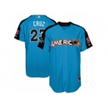 Men's Majestic Seattle Mariners #23 Nelson Cruz Replica Blue American League 2017 MLB All-Star MLB Jersey