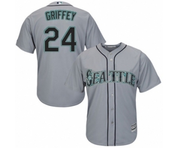 Men's Majestic Seattle Mariners #24 Ken Griffey Authentic Grey Road Cool Base MLB Jersey