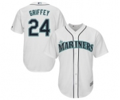 Men's Majestic Seattle Mariners #24 Ken Griffey Authentic White Cool Base MLB Jersey