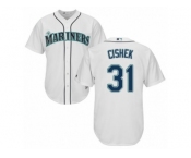 Men's Majestic Seattle Mariners #31 Steve Cishek Authentic White Home Cool Base MLB Jersey