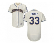 Men's Majestic Seattle Mariners #33 Drew Smyly Cream Flexbase Authentic Collection MLB Jersey