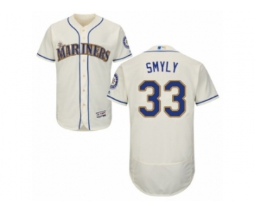 Men's Majestic Seattle Mariners #33 Drew Smyly Cream Flexbase Authentic Collection MLB Jersey