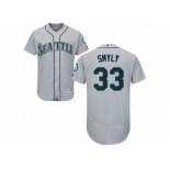 Men's Majestic Seattle Mariners #33 Drew Smyly Grey Flexbase Authentic Collection MLB Jersey