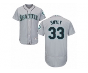 Men's Majestic Seattle Mariners #33 Drew Smyly Grey Flexbase Authentic Collection MLB Jersey