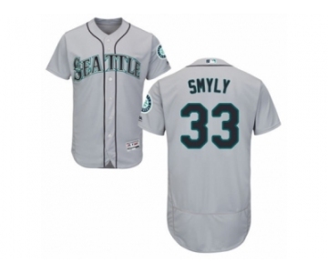 Men's Majestic Seattle Mariners #33 Drew Smyly Grey Flexbase Authentic Collection MLB Jersey