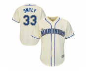 Men's Majestic Seattle Mariners #33 Drew Smyly Replica Cream Alternate Cool Base MLB Jersey