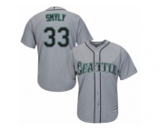 Men's Majestic Seattle Mariners #33 Drew Smyly Replica Grey Road Cool Base MLB Jersey