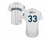 Men's Majestic Seattle Mariners #33 Drew Smyly White Flexbase Authentic Collection MLB Jersey