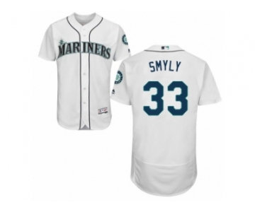 Men's Majestic Seattle Mariners #33 Drew Smyly White Flexbase Authentic Collection MLB Jersey