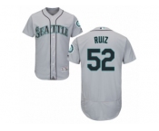 Men's Majestic Seattle Mariners #52 Carlos Ruiz Grey Flexbase Authentic Collection MLB Jersey