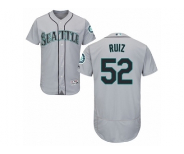 Men's Majestic Seattle Mariners #52 Carlos Ruiz Grey Flexbase Authentic Collection MLB Jersey