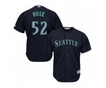 Men's Majestic Seattle Mariners #52 Carlos Ruiz Replica Navy Blue Alternate 2 Cool Base MLB Jersey