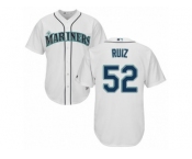 Men's Majestic Seattle Mariners #52 Carlos Ruiz Replica White Home Cool Base MLB Jersey