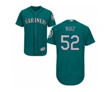 Men's Majestic Seattle Mariners #52 Carlos Ruiz Teal Green Flexbase Authentic Collection MLB Jersey