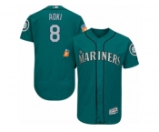 Men's Majestic Seattle Mariners #8 Norichika Aoki Teal Green Flexbase Authentic Collection MLB Jersey