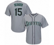 Men's Seattle Mariners #15 Kyle Seager Majestic Gray Cool Base Player Jersey