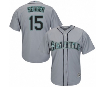 Men's Seattle Mariners #15 Kyle Seager Majestic Gray Cool Base Player Jersey