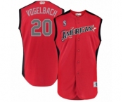 Men's Seattle Mariners #20 Dan Vogelbach Authentic Red American League 2019 Baseball All-Star Jersey